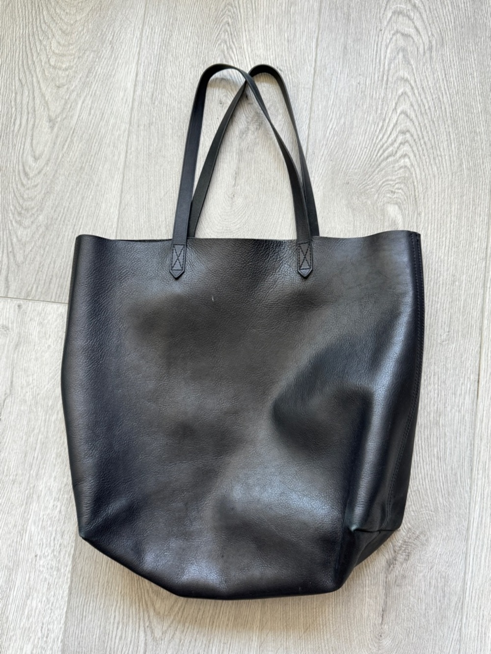 Madewell Black Leather Tote